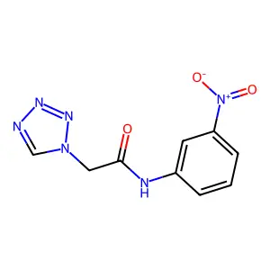 N-(3-nitrophenyl)-2-(tetrazol-1-yl)acetamide structure