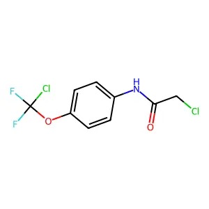 2-chloro-N-{4-[chloro(difluoro)methoxy]phenyl}acetamide structure