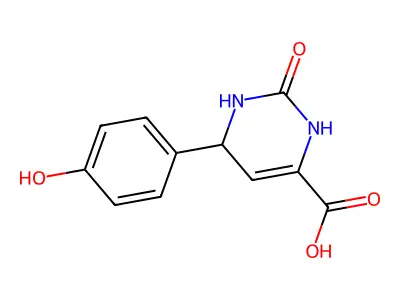 6-(4-Hydroxyphenyl)-2-oxo-1,2,3,6-tetrahydro-4-pyrimidinecarboxylic acid structure