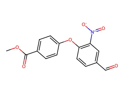 Methyl 4-(4-formyl-2-nitrophenoxy)benzoate structure