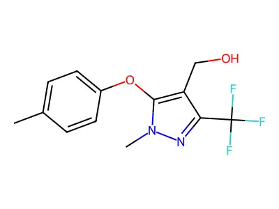 [1-Methyl-5-(4-methylphenoxy)-3-(trifluoromethyl)-1H-pyrazol-4-yl]methanol structure