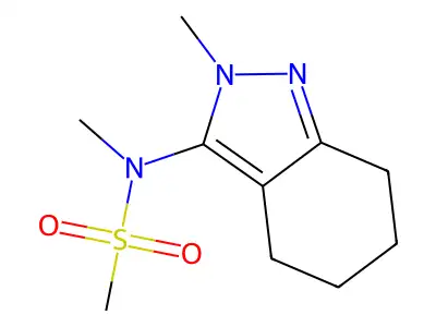 N-methyl-N-(2-methyl-4,5,6,7-tetrahydro-2H-indazol-3-yl)methanesulfonamide structure