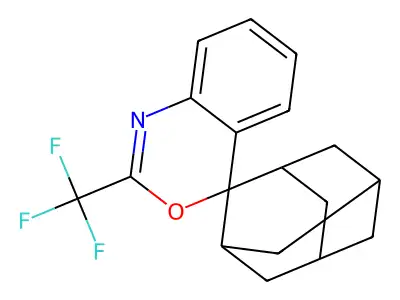 2-Trifluoromethyl-5,5-spiro-(2-adamantyl)benzoxazine structure