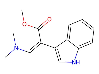 methyl (Z)-3-(dimethylamino)-2-(1H-indol-3-yl)prop-2-enoate structure