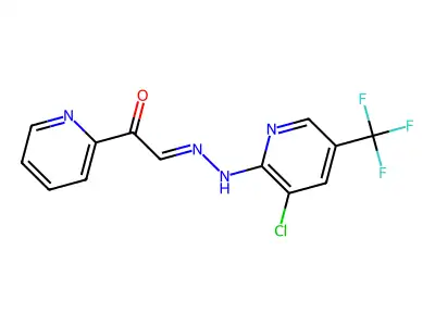 2-[[3-chloro-5-(trifluoromethyl)pyridin-2-yl]hydrazinylidene]-1-pyridin-2-ylethanone structure
