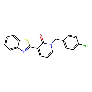 3-(1,3-benzothiazol-2-yl)-1-(4-chlorobenzyl)-2(1H)-pyridinone structure