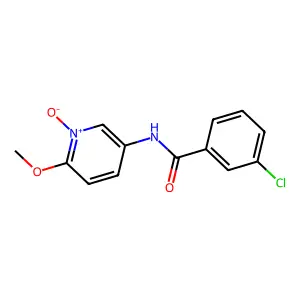 5-[(3-Chlorobenzoyl)amino]-2-methoxy-1-pyridiniumolate structure