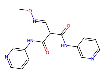 2-(methoxyiminomethyl)-N,N'-dipyridin-3-ylpropanediamide structure