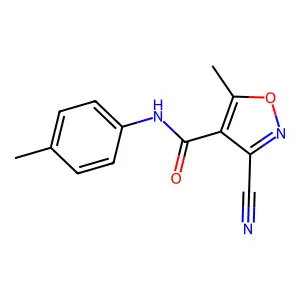 3-cyano-5-methyl-N-(4-methylphenyl)-4-isoxazolecarboxamide structure