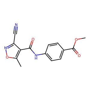Methyl 4-{[(3-cyano-5-methyl-4-isoxazolyl)carbonyl]amino}benzenecarboxylate structure