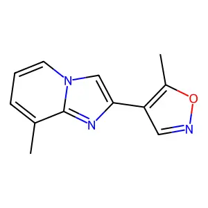 8-Methyl-2-(5-methyl-4-isoxazolyl)imidazo[1,2-a]pyridine structure