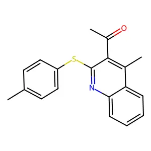 1-{4-Methyl-2-[(4-methylphenyl)sulfanyl]-3-quinolinyl}-1-ethanone structure