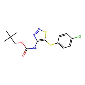 neopentyl N-{5-[(4-chlorophenyl)sulfanyl]-1,2,3-thiadiazol-4-yl}carbamate structure