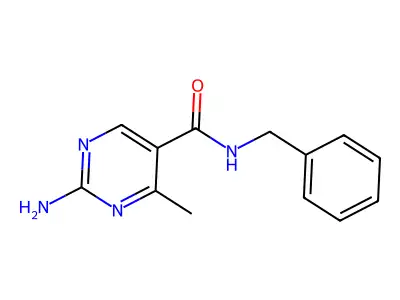 2-amino-N-benzyl-4-methylpyrimidine-5-carboxamide structure