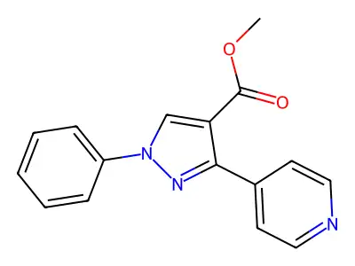 methyl 1-phenyl-3-(4-pyridinyl)-1H-pyrazole-4-carboxylate structure