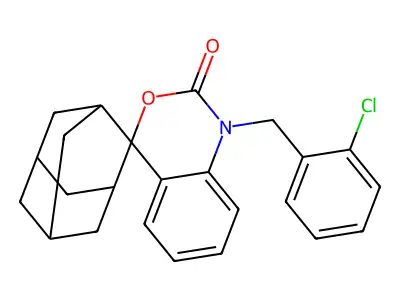 N-(2-Chlorobenzyl)spiro(2,2-adamantyl)-4-oxobenzoxazine structure