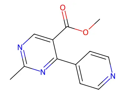 Methyl 2-methyl-4-(4-pyridinyl)-5-pyrimidinecarboxylate structure