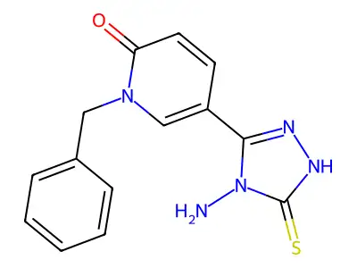 5-(4-amino-5-sulfanylidene-1H-1,2,4-triazol-3-yl)-1-benzylpyridin-2-one structure