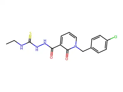 2-{[1-(4-chlorobenzyl)-2-oxo-1,2-dihydro-3-pyridinyl]carbonyl}-N-ethyl-1-hydrazinecarbothioamide structure