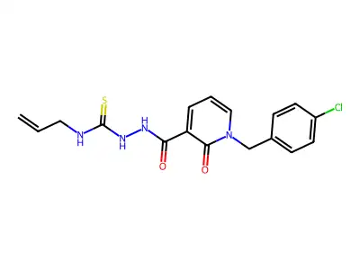 N-allyl-2-{[1-(4-chlorobenzyl)-2-oxo-1,2-dihydro-3-pyridinyl]carbonyl}-1-hydrazinecarbothioamide structure