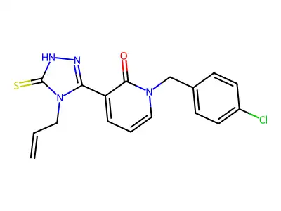 3-(4-allyl-5-sulfanyl-4H-1,2,4-triazol-3-yl)-1-(4-chlorobenzyl)-2(1H)-pyridinone structure