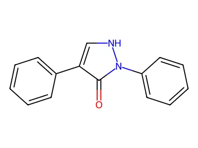 2,4-diphenyl-1H-pyrazol-3-one structure