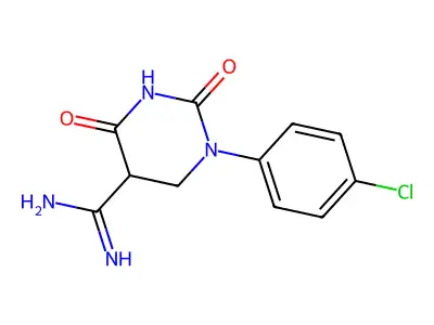 1-(4-Chlorophenyl)-2,4-dioxo-1,3-diazinane-5-carboximidamide structure