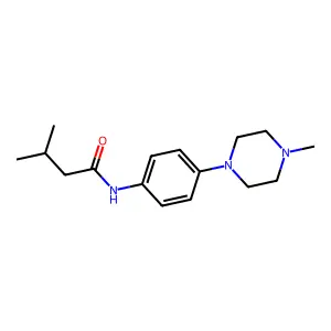 3-methyl-N-[4-(4-methylpiperazin-1-yl)phenyl]butanamide structure