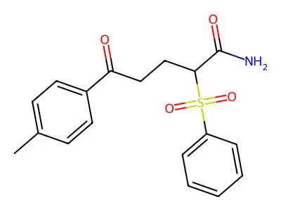 5-(4-Methylphenyl)-5-oxo-2-(phenylsulfonyl)pentanamide structure