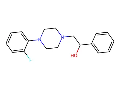 2-[4-(2-Fluorophenyl)piperazin-1-yl]-1-phenylethanol structure