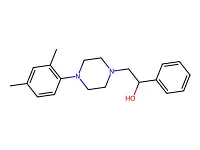 2-[4-(2,4-Dimethylphenyl)piperazino]-1-phenyl-1-ethanol structure