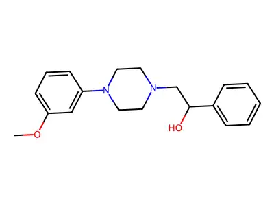 2-[4-(3-Methoxyphenyl)piperazino]-1-phenyl-1-ethanol structure
