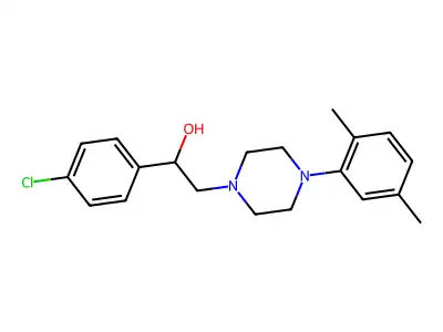 1-(4-Chlorophenyl)-2-[4-(2,5-dimethylphenyl)piperazin-1-yl]ethanol structure