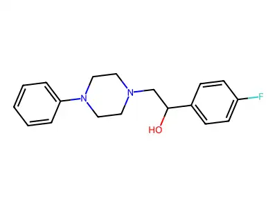 1-(4-Fluorophenyl)-2-(4-phenylpiperazin-1-yl)ethanol structure