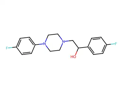 1-(4-Fluorophenyl)-2-[4-(4-fluorophenyl)piperazin-1-yl]ethanol structure