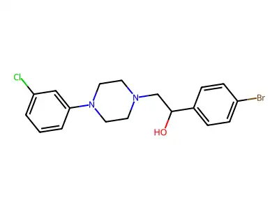1-(4-Bromophenyl)-2-[4-(3-chlorophenyl)piperazin-1-yl]ethanol structure