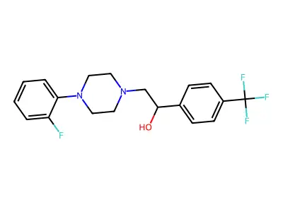 2-[4-(2-Fluorophenyl)piperazin-1-yl]-1-[4-(trifluoromethyl)phenyl]ethanol structure