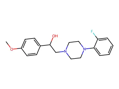 2-[4-(2-Fluorophenyl)piperazin-1-yl]-1-(4-methoxyphenyl)ethanol structure
