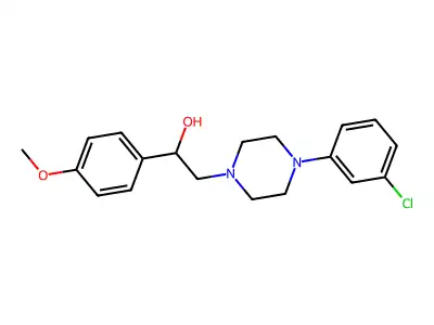 2-[4-(3-Chlorophenyl)piperazin-1-yl]-1-(4-methoxyphenyl)ethanol structure