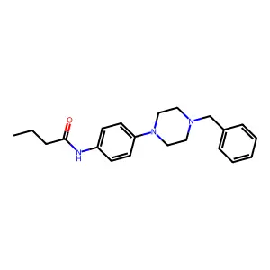 N-[4-(4-benzylpiperazin-1-yl)phenyl]butanamide structure