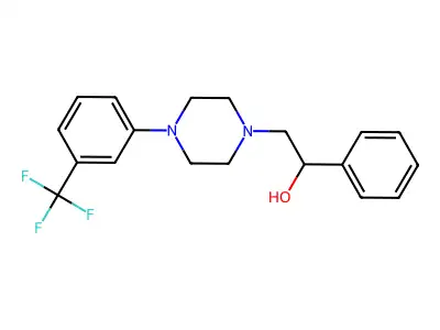 1-Phenyl-2-[4-[3-(trifluoromethyl)phenyl]piperazin-1-yl]ethanol structure