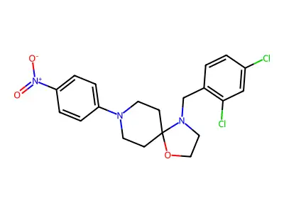 4-(2,4-Dichlorobenzyl)-8-(4-nitrophenyl)-1-oxa-4,8-diazaspiro[4.5]decane structure