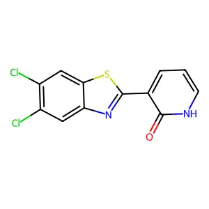 3-(5,6-dichloro-1,3-benzothiazol-2-yl)-2(1H)-pyridinone structure