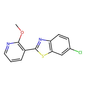 6-Chloro-2-(2-methoxy-3-pyridinyl)-1,3-benzothiazole structure