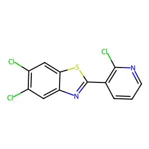 5,6-Dichloro-2-(2-chloro-3-pyridinyl)-1,3-benzothiazole structure