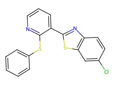 6-Chloro-2-[2-(phenylsulfanyl)-3-pyridinyl]-1,3-benzothiazole structure