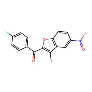 (4-Fluorophenyl)(3-methyl-5-nitro-1-benzofuran-2-yl)methanone structure