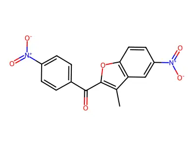 (3-Methyl-5-nitro-1-benzofuran-2-yl)(4-nitrophenyl)methanone structure