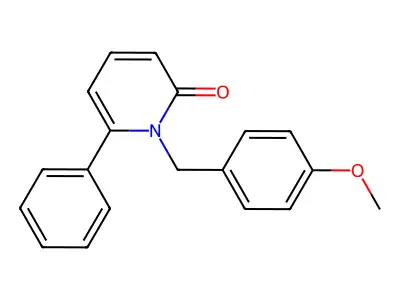 1-(4-methoxybenzyl)-6-phenyl-2(1H)-pyridinone structure