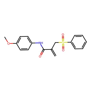 N-(4-methoxyphenyl)-2-[(phenylsulfonyl)methyl]acrylamide structure